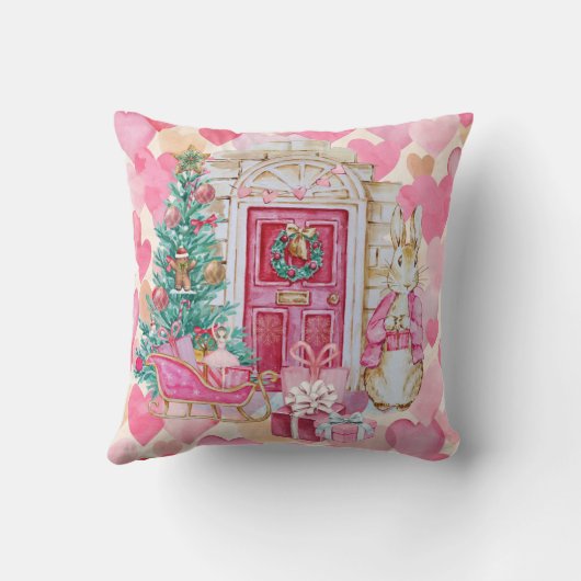 Peter Rabbit Pink Cushion Square クッション (裏面)