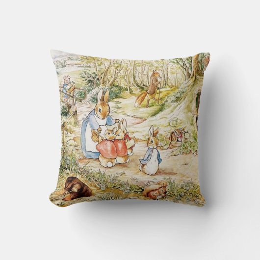 Peter Rabbit’s Neighbourhood by Beatrix Potter クッション (正面)