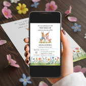 Peter Rabbit Themed Gender Reveal 招待状