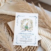 Peter Rabbit Watercolor Wreath Boy Baby Shower     招待状