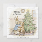 Peter Rabbit Whimsical Storybook Christmas シーズンカード (正面)