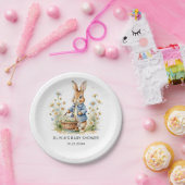 Peter Rabbit Wildflower Baby Shower Paper Plates ペーパープレート (パーティー)