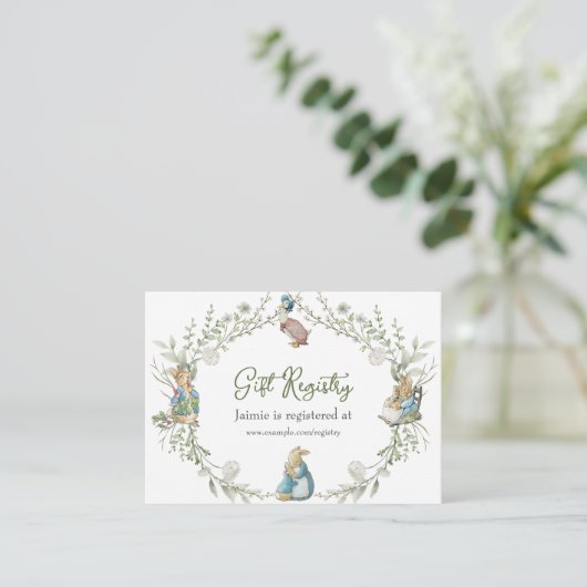 Peter Rabbit Wildflower Gift Registry エンクロージャーカード (スタンド正面)