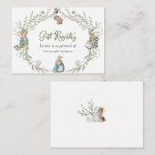 Peter Rabbit Wildflower Gift Registry エンクロージャーカード (正面/裏面)