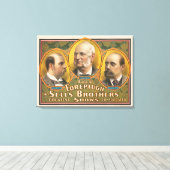 Peter Sells、Adam Forepaugh、Lewis Sells キャンバスプリント (インサイチュ (ウッドフロア))