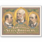 Peter Sells、Adam Forepaugh、Lewis Sells シール (正面)