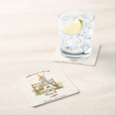 Peter The Rabbit – ベビーシャワー – ヴィンテージ スクエアペーパーコースター (インサイチュ)