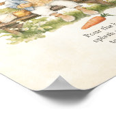 Peter The Rabbit – ベビーシャワー – ヴィンテージ ポスター (角)