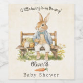 Peter The Rabbit – ベビーシャワー – ヴィンテージ ワインラベル (シングルラベル)
