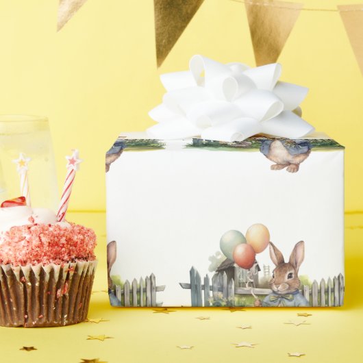 Peter the rabbit balloons  ラッピングペーパー (誕生日パーティー)