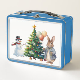 Peter the Rabbit Christmas tree メタルランチボックス