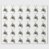 Peter the Rabbit Christmas tree ラッピングペーパー (フラット)