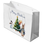 Peter the Rabbit Christmas tree ラージペーパーバッグ (裏面アングル)