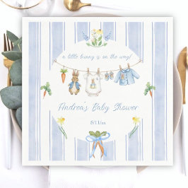 Peter the Rabbit Clothesline Baby Shower  スタンダードカクテルナプキン