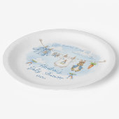 Peter the Rabbit Clothesline Baby Shower  ペーパープレート (アングル)