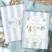 Peter the Rabbit Clothesline Baby Shower 招待状