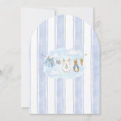 Peter the Rabbit Clothesline Baby Shower 招待状 (裏面)