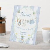 Peter the Rabbit Clothesline Baby Shower Favor 台座サイン (インサイチュ)
