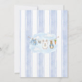 Peter the Rabbit Clothesline Baby Shower Thank You サンキューカード (裏面)