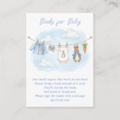 Peter the Rabbit Clothesline Shower Book Request エンクロージャーカード (正面)