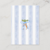 Peter the Rabbit Clothesline Shower Diaper Raffle エンクロージャーカード (裏面)