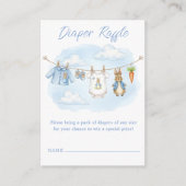 Peter the Rabbit Clothesline Shower Diaper Raffle エンクロージャーカード (正面)