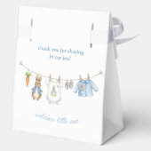 Peter the Rabbit Cute Clothesline Baby Shower フェイバーボックス (裏面)