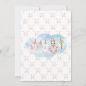 Peter the Rabbit Girl Clothesline Baby Shower サンキューカード (裏面)