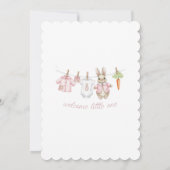Peter the Rabbit Girl Clothesline Baby Shower   招待状 (裏面)