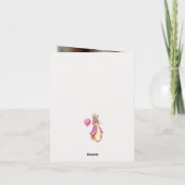 Peter the Rabbit Photo Baby Shower サンキューカード (裏面)