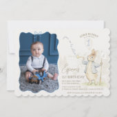 Peter the Rabbit Some Bunny 1st Birthday Photo 招待状 (正面)