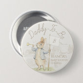 Peter the Rabbit Some Bunny Baby Shower Daddy to b 缶バッジ (正面&裏面)