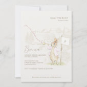 Peter the Rabbit Some Bunny Baby Shower Pink 招待状 (正面)