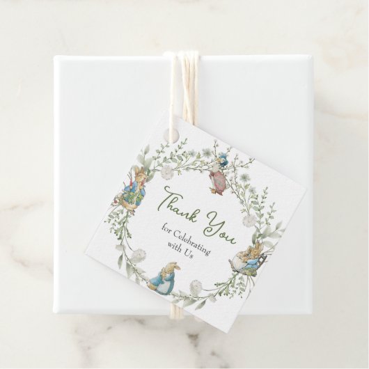 Peter the Rabbit Wildflower Baby Shower Thanks  フェイバータグ (インサイチュ)