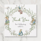 Peter the Rabbit Wildflower Baby Shower Thanks  フェイバータグ (正面)