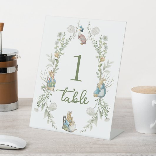 Peter the Rabbit Wildflower Table Number 台座サイン (インサイチュ)