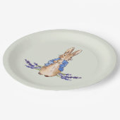 Peter the Rabbit with lavender ペーパープレート (アングル)