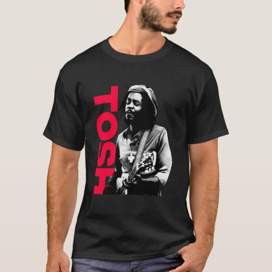 Peter Tosh With Guitar Adrian Boot Photo Tシャツ (正面)