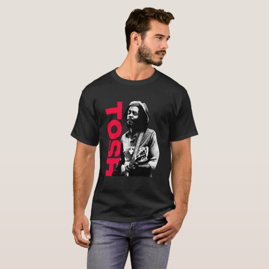 Peter Tosh With Guitar Adrian Boot Photo Tシャツ (正面フル)