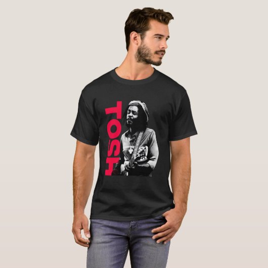 Peter Tosh With Guitar Adrian Boot Photo Tシャツ (正面フル)