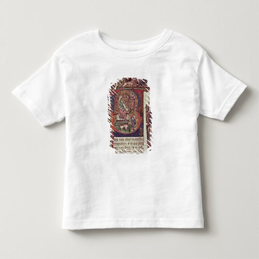 PeterbからのMms 9961-2 Historiatedのイニシャル「B」 トドラーTシャツ (正面)
