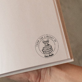 Peterbald Cat、ライブラリからの本 ラバースタンプ