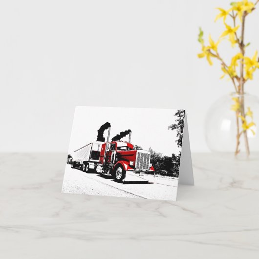 Peterbiltのメッセージカードを通って吹くこと カード (黄色い花)