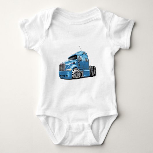 PeterbiltのLt Blue Truck ベビーボディスーツ (正面)