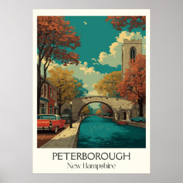 Peterborough New Hampshire Bridge ポスター