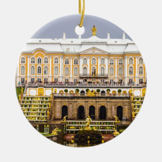 Peterhof宮殿および庭セント ピーターズバーグロシア セラミックオーナメント Zazzle Co Jp