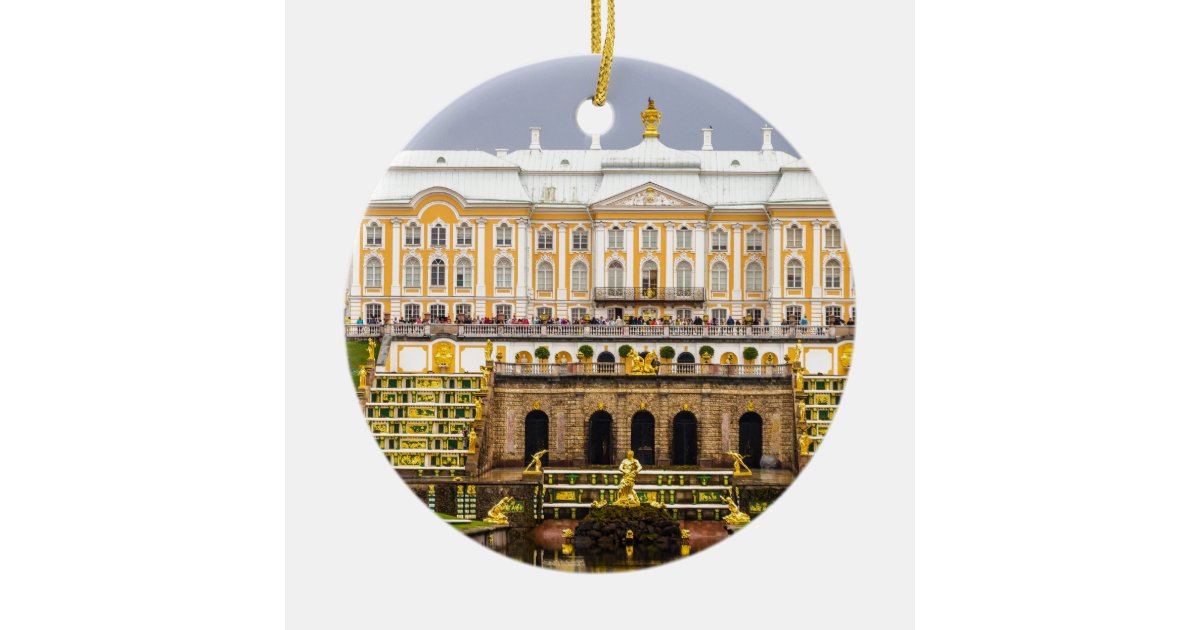 Peterhof宮殿および庭セント ピーターズバーグロシア セラミックオーナメント Zazzle Co Jp