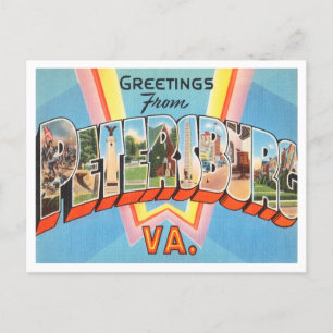 Petersburg, Virginia Vintage Travelからの挨拶 ポストカード