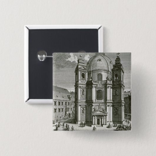 Peterskircheの眺め 缶バッジ (正面&裏面)