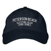 Peterson Beach Michigan Embroidered Baseball Hat 刺繍入りキャップ (正面)